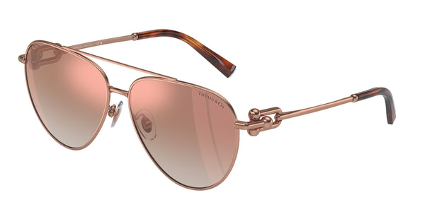Tiffany & Co. 0TF3092 Sunglasses, Rubedo with Gradient Pink Mirror
