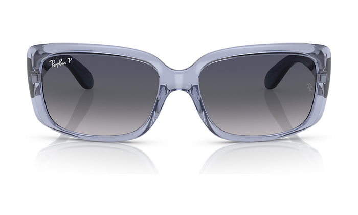 Ray-Ban RB4389 Polarized Sunglasses, Transparent Light Violet with Blue Gradient, view 1