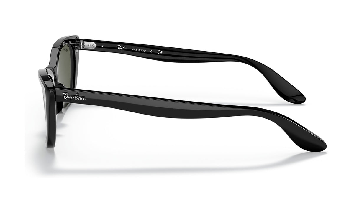Ray-Ban Lady Burbank RB2299 Sunglasses, Black with G-15 Green, view 3