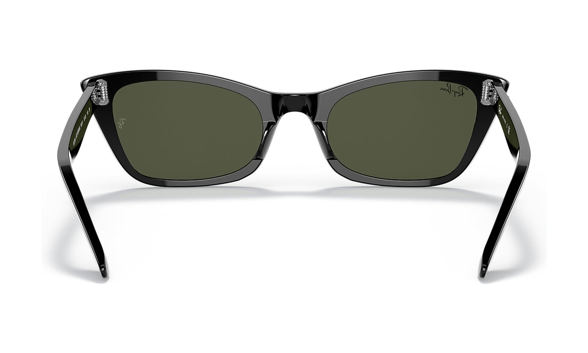 Ray-Ban Lady Burbank RB2299 Sunglasses, Black with G-15 Green, view 4