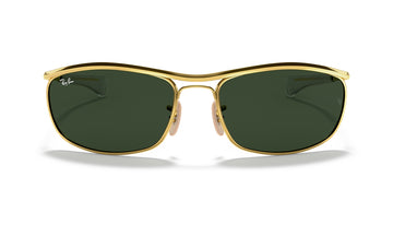 Ray-Ban Olympian I Deluxe RB3119M Sunglasses, Arista Gold with G-15 Green, view 1