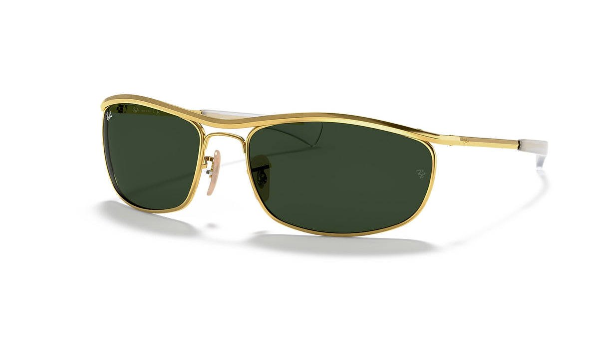 Ray-Ban Olympian I Deluxe RB3119M Sunglasses, Arista Gold with G-15 Green, view 2