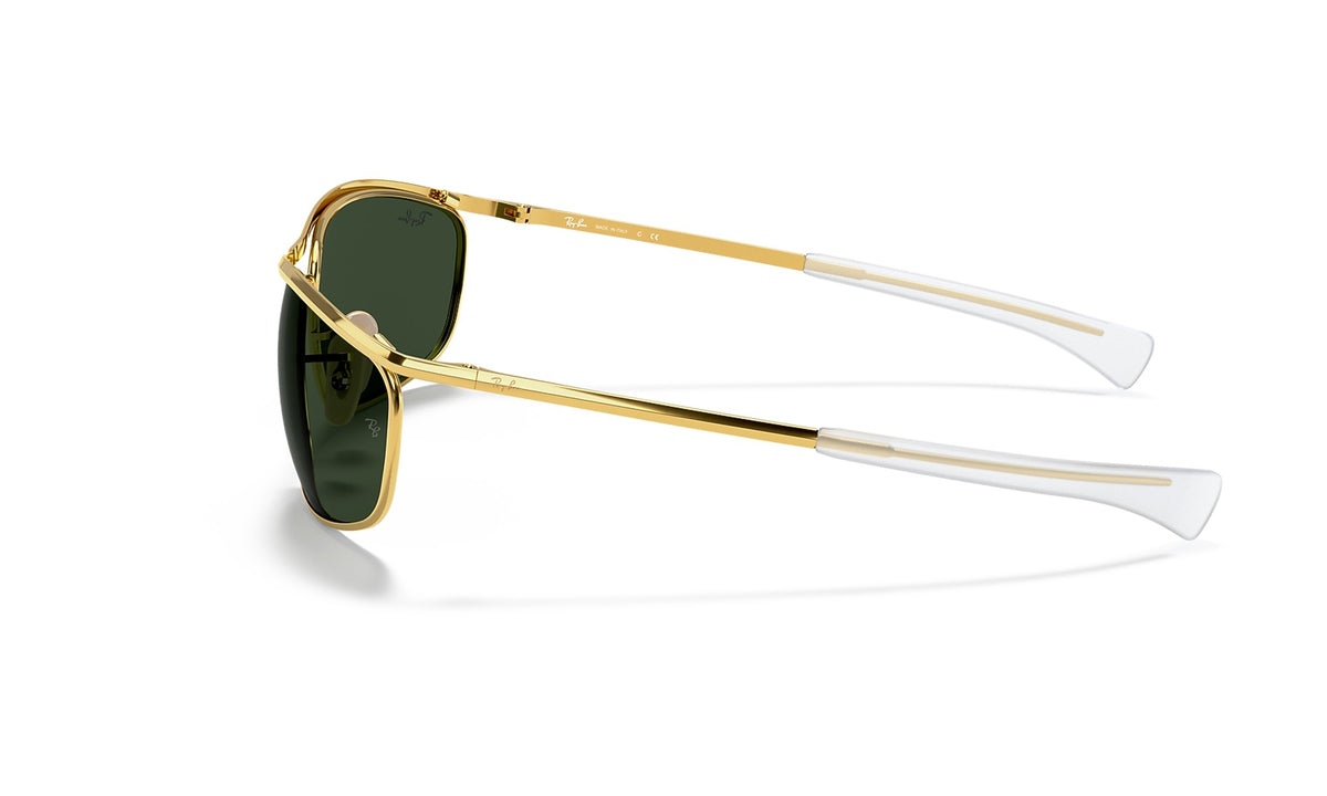 Ray-Ban Olympian I Deluxe RB3119M Sunglasses, Arista Gold with G-15 Green, view 3