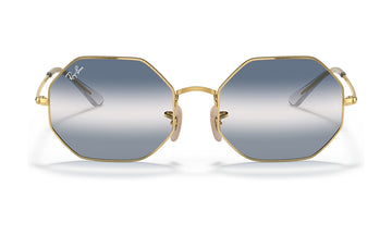 Ray-Ban Octagon 1972 RB1972 Sunglasses, Arista Gold with Blue Gradient Mirror, view 1