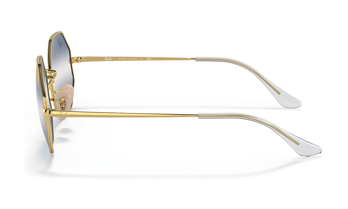 Ray-Ban Octagon 1972 RB1972 Sunglasses, Arista Gold with Blue Gradient Mirror, view 3