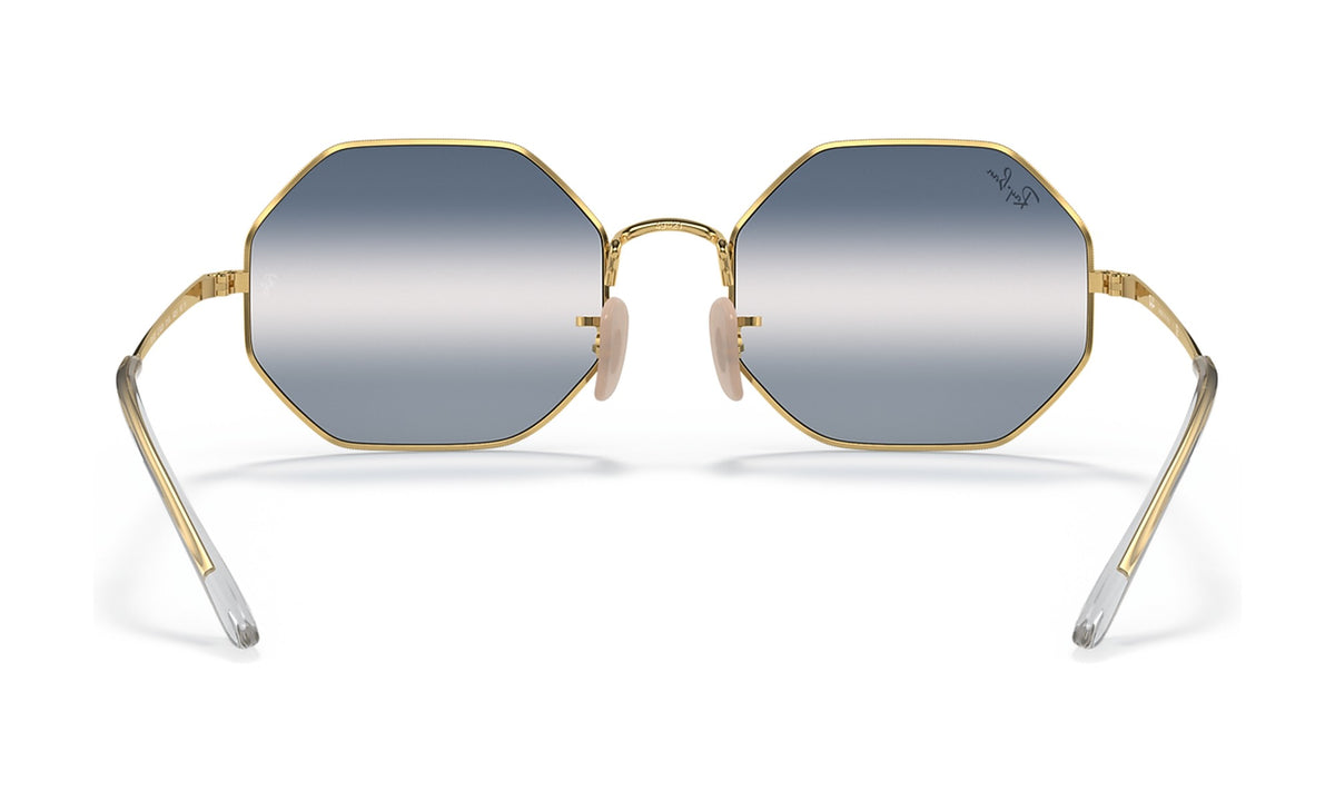 Ray-Ban Octagon 1972 RB1972 Sunglasses, Arista Gold with Blue Gradient Mirror, view 4