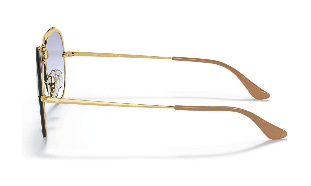 Ray-Ban Blaze Aviator RB3584N Sunglasses, Arista Gold with Light Blue Gradient, view 3