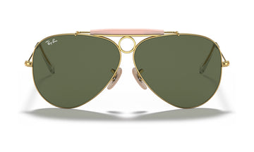 Ray-Ban Shooter RB3138 Sunglasses, Arista Gold with G-15 Green, view 1