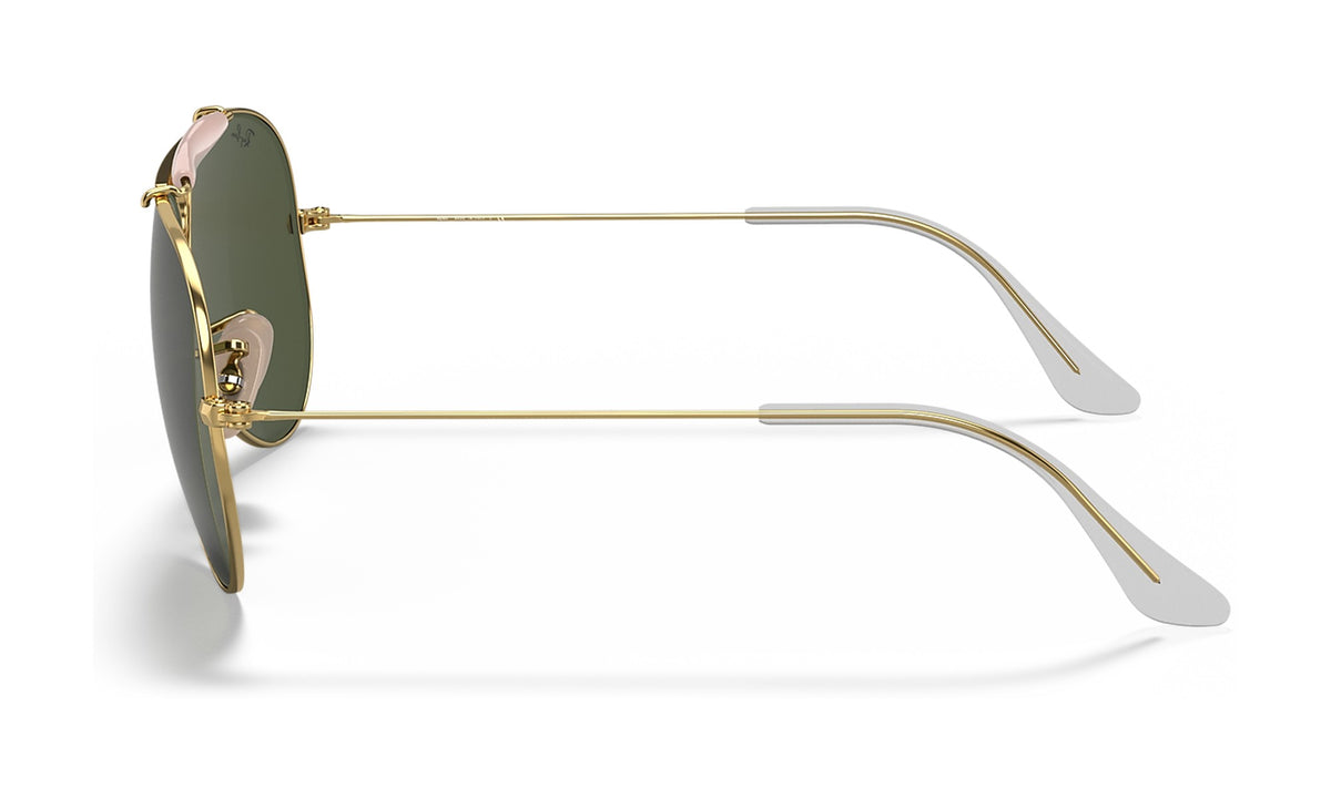 Ray-Ban Shooter RB3138 Sunglasses, Arista Gold with G-15 Green, view 3