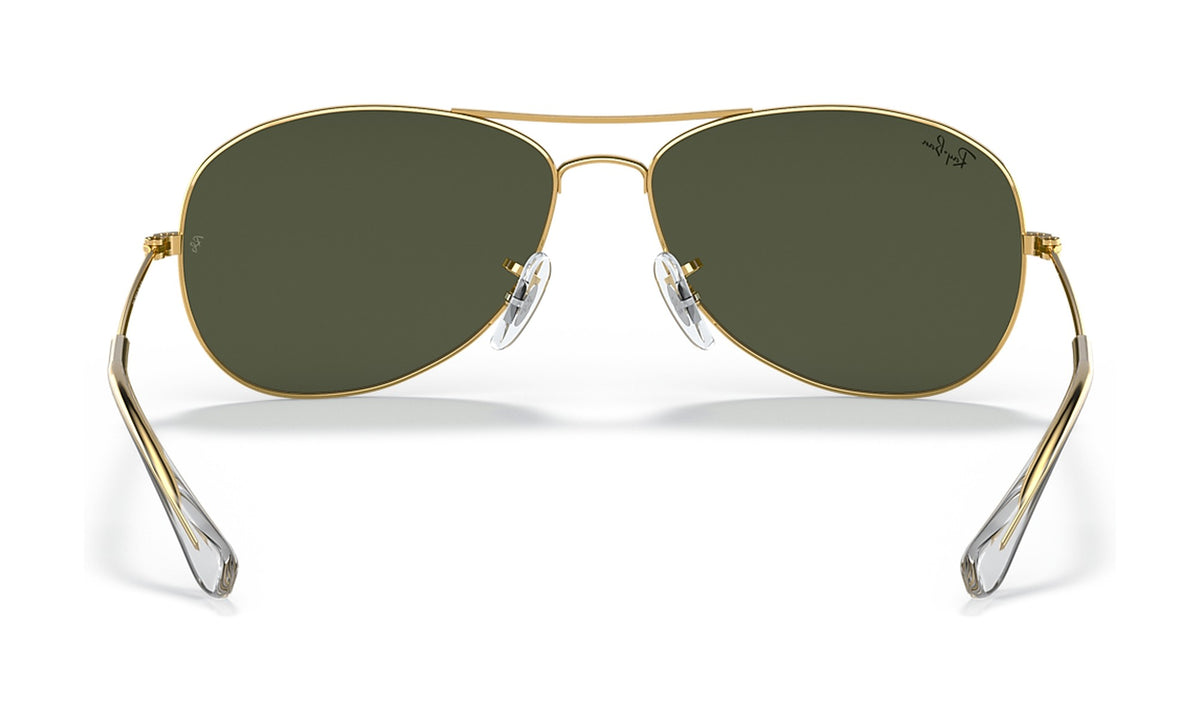 Ray-Ban Cockpit RB3362 Sunglasses, Arista Gold with G-15 Green, view 4