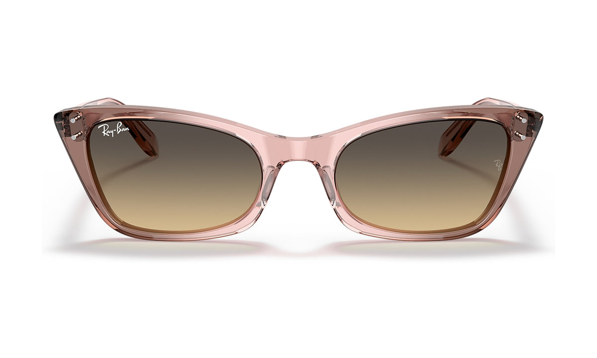 Ray-Ban Lady Burbank RB2299 Sunglasses, Transparent Pink with Brown Gradient, view 1