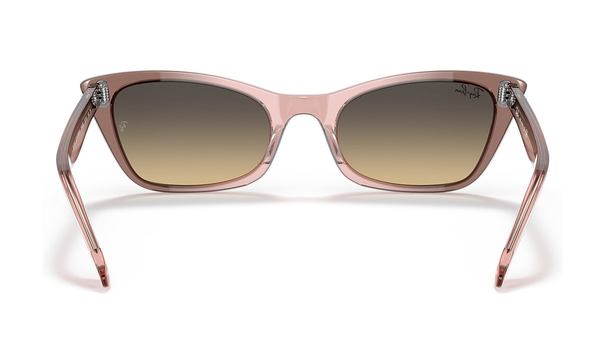 Ray-Ban Lady Burbank RB2299 Sunglasses, Transparent Pink with Brown Gradient, view 4