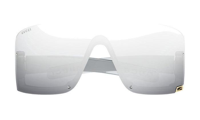 Gucci GG1637S Sunglasses, Transparent Grey with Silver Mirror, view 1