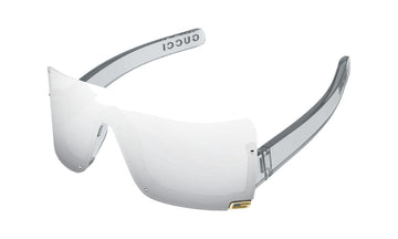 Gucci GG1637S Sunglasses, Transparent Grey with Silver Mirror, view 2