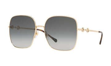 Gucci GG0879S Sunglasses, Gold with Grey Gradient, view 2