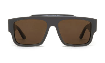 Gucci GG1460S Sunglasses, Matte Grey with Brown, view 1
