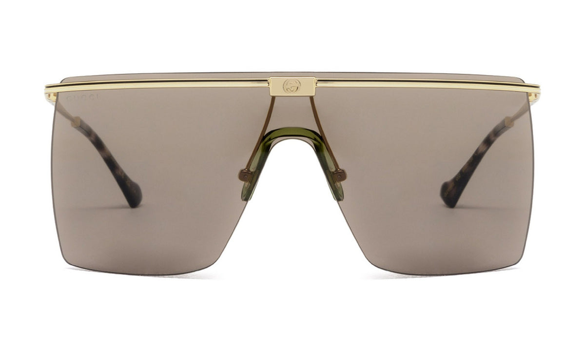 Gucci GG1096S Sunglasses, Gold with Brown, view 1