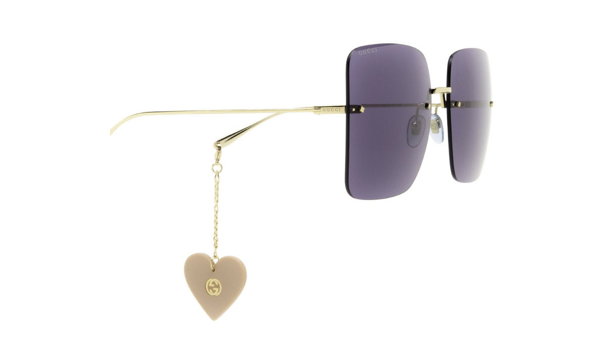 Gucci GG1147S Sunglasses, Gold with Violet, view 3