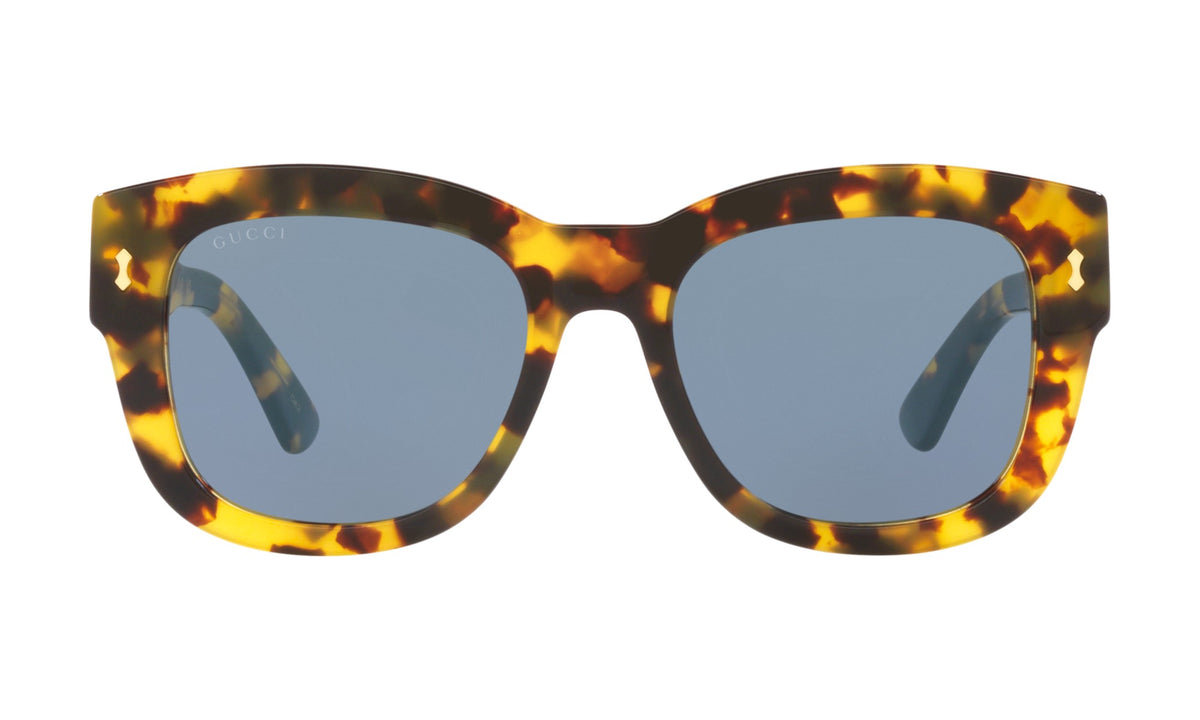 Gucci GG1110S Sunglasses, Yellow Havana with Grey-Blue, view 1