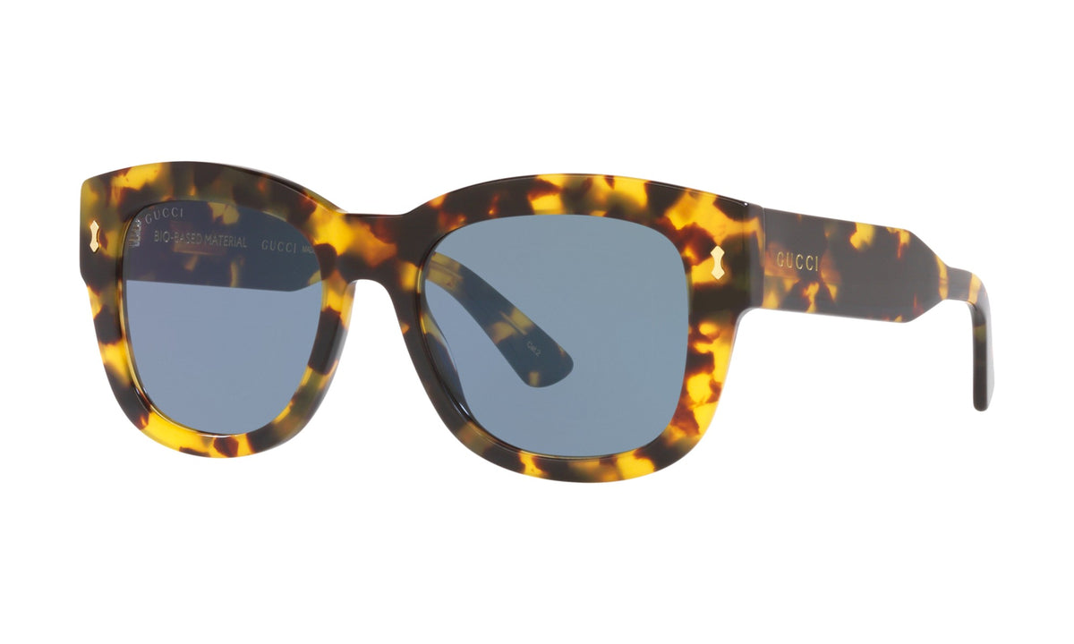Gucci GG1110S Sunglasses, Yellow Havana with Grey-Blue, view 2