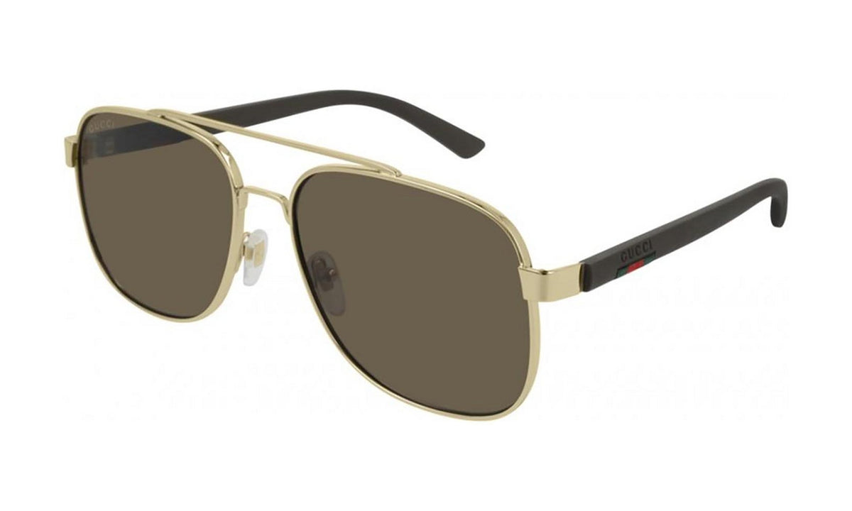 Gucci GG0422S Sunglasses, Endura Gold with Brown, view 4