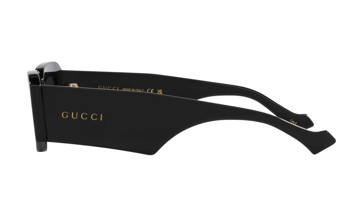 Gucci GG1426S Sunglasses, Black with Grey, view 3