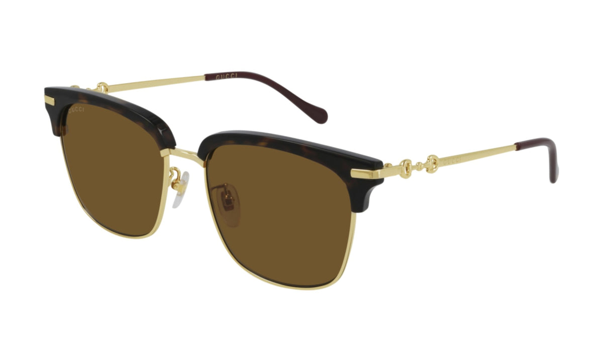 Gucci GG0918S Sunglasses, Havana and Gold with Brown, view 3