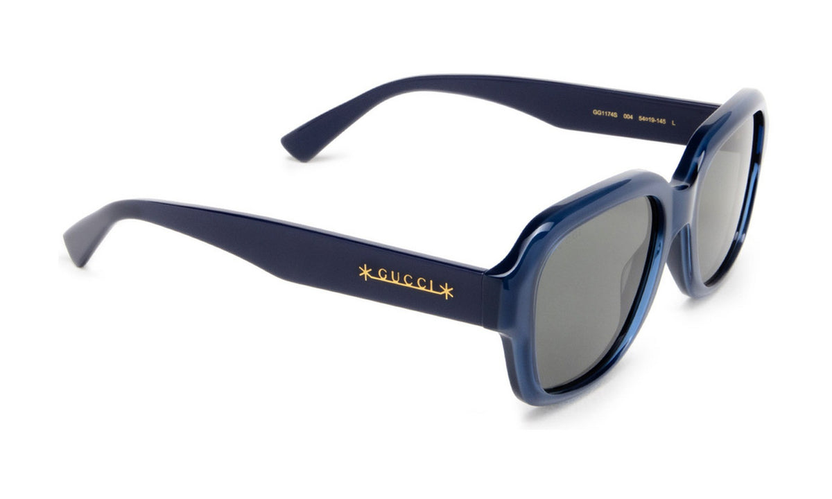 Gucci GG1174S Sunglasses, Blue with Grey, view 2