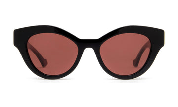 Gucci GG0957S Sunglasses, Shiny Black with Red, view 1