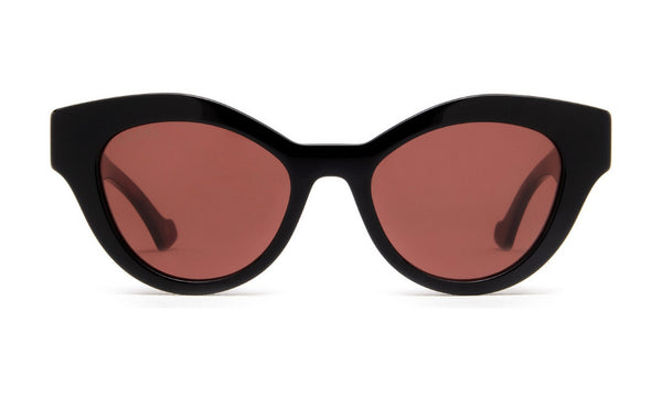 Gucci GG0957S Sunglasses, Shiny Black with Red, view 1
