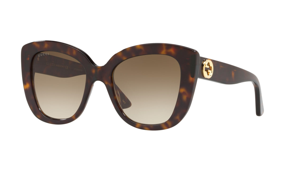 Gucci GG0327S Sunglasses, Havana with Brown Gradient, view 2