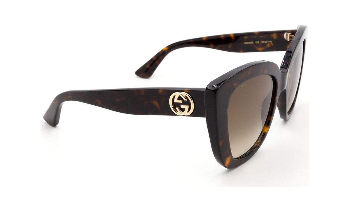 Gucci GG0327S Sunglasses, Havana with Brown Gradient, view 4