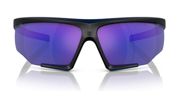 Prada Linea Rossa PS 07YS Sunglasses, Matte Black with Blue Mirror, view 1