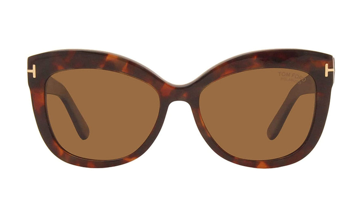 Tom Ford Alistair FT0524 Polarized Sunglasses, Shiny Red Havana with Brown, view 1