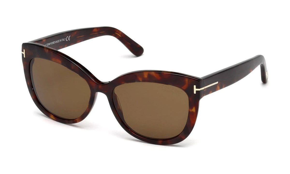 Tom Ford Alistair FT0524 Polarized Sunglasses, Shiny Red Havana with Brown, view 2