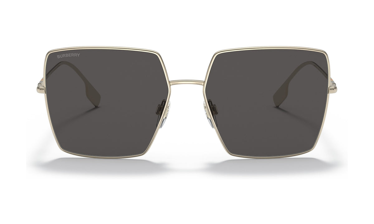Burberry Daphne BE3133 Sunglasses, Light Gold with Dark Grey, view 1