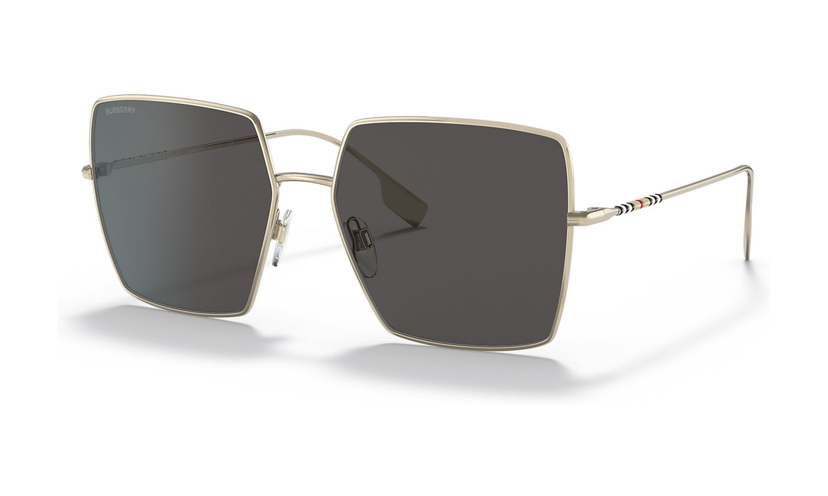 Burberry Daphne BE3133 Sunglasses, Light Gold with Dark Grey, view 2
