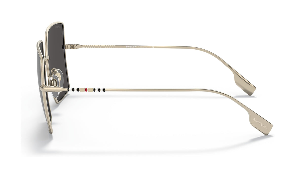 Burberry Daphne BE3133 Sunglasses, Light Gold with Dark Grey, view 3