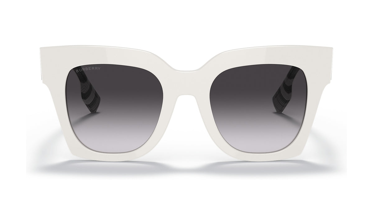 Burberry Kitty BE4364 Sunglasses, White with Grey Gradient, view 1