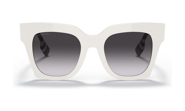 Burberry Kitty BE4364 Sunglasses, White with Grey Gradient, view 1