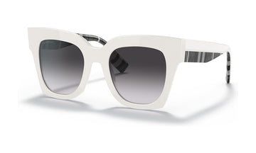 Burberry Kitty BE4364 Sunglasses, White with Grey Gradient, view 2