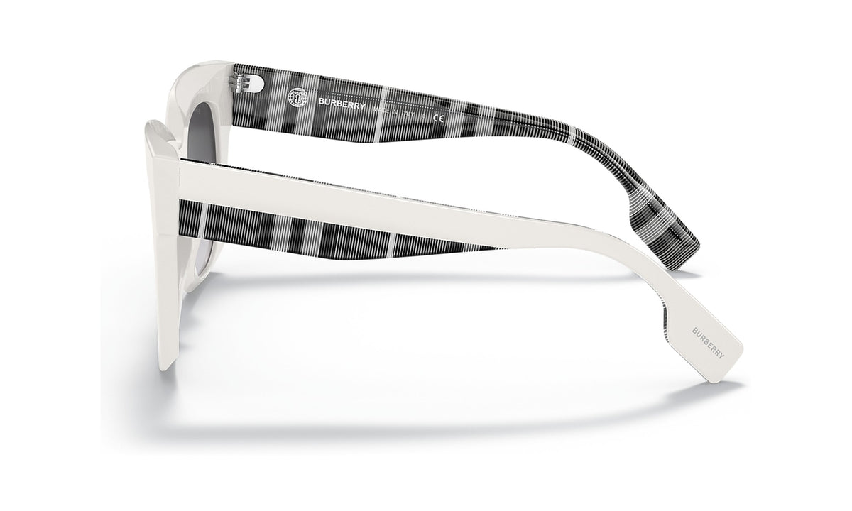 Burberry Kitty BE4364 Sunglasses, White with Grey Gradient, view 3