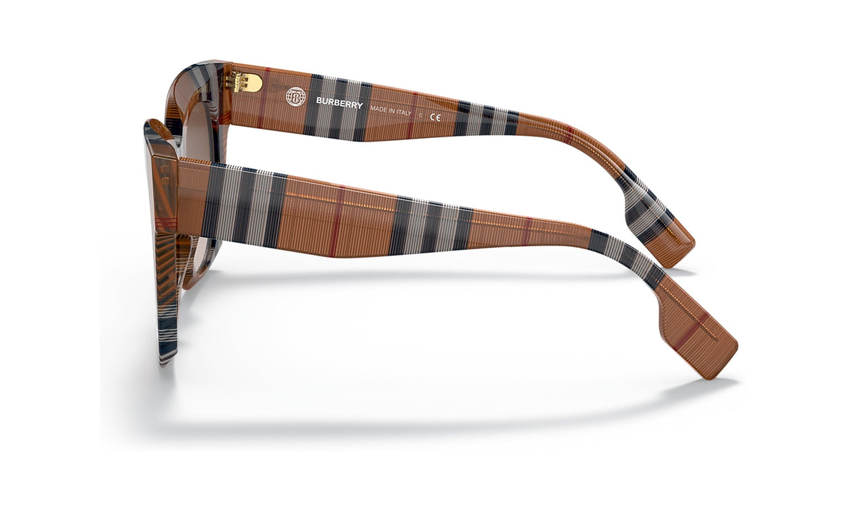 Burberry Kitty BE4364 Sunglasses, Check Brown with Brown Gradient, view 3