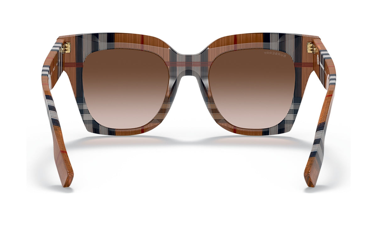 Burberry Kitty BE4364 Sunglasses, Check Brown with Brown Gradient, view 4