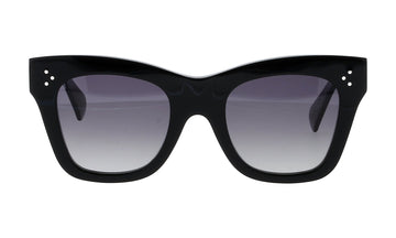 Celine Bold 3 Dots CL4004IN Polarized Sunglasses, Shiny Black with Smoke Gradient, view 1