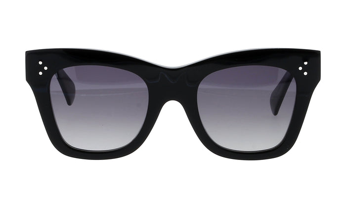 Celine Bold 3 Dots CL4004IN Polarized Sunglasses, Shiny Black with Smoke Gradient, view 1