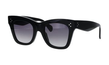 Celine Bold 3 Dots CL4004IN Polarized Sunglasses, Shiny Black with Smoke Gradient, view 2