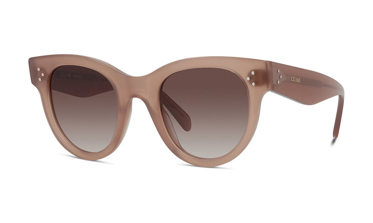 Celine Bold 3 Dots CL4003IN Sunglasses, Shiny Milky Hazelnut with Brown Gradient, view 2