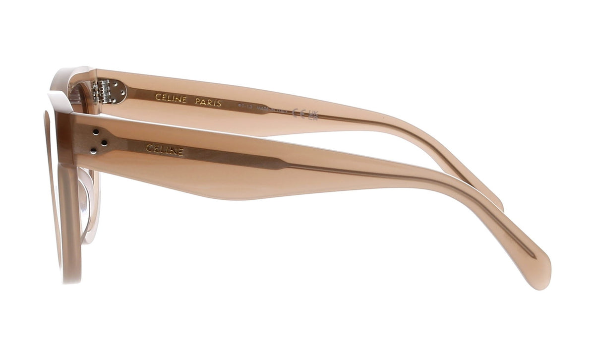 Celine Bold 3 Dots CL4003IN Sunglasses, Shiny Milky Hazelnut with Brown Gradient, view 3
