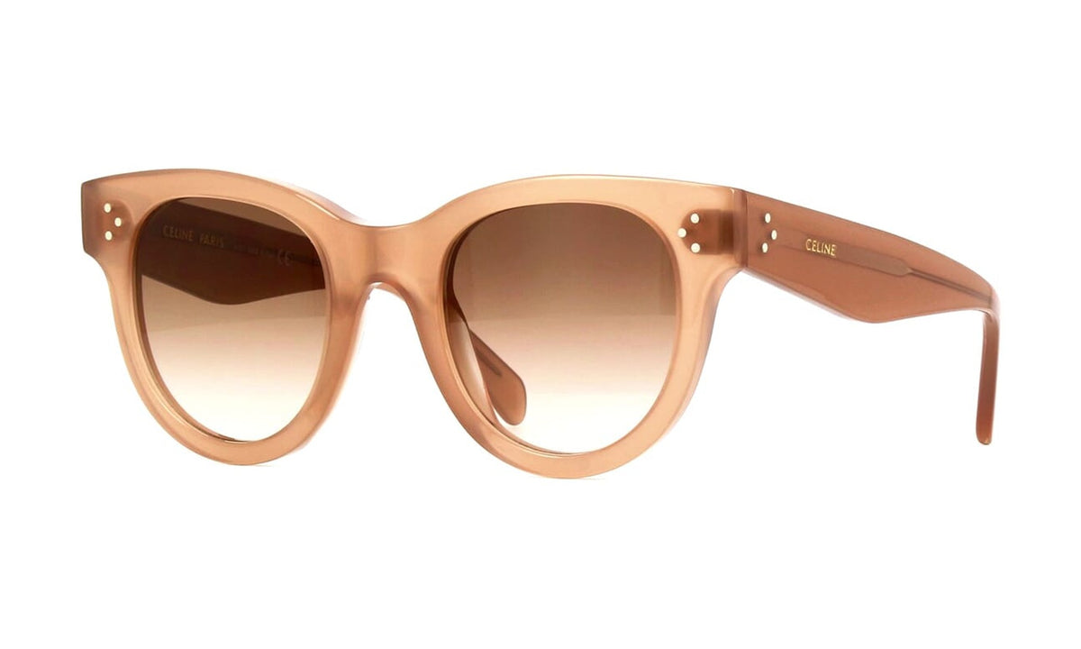 Celine Bold 3 Dots CL4003IN Sunglasses, Shiny Milky Hazelnut with Brown Gradient, view 4